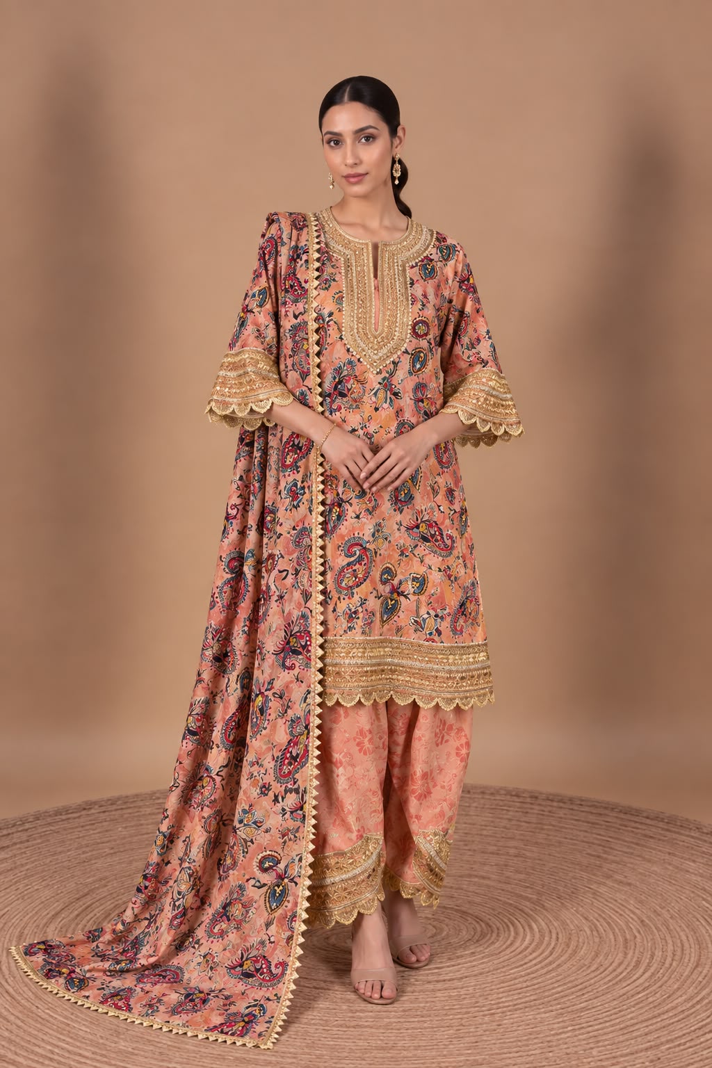 Light Pink Patola Print Salwar Set