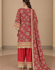 Red Floral Print Kurta Set
