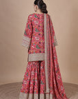 Red Patola Sharara Set