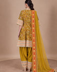 Khwab Peplum Kurta Set In Yellow
