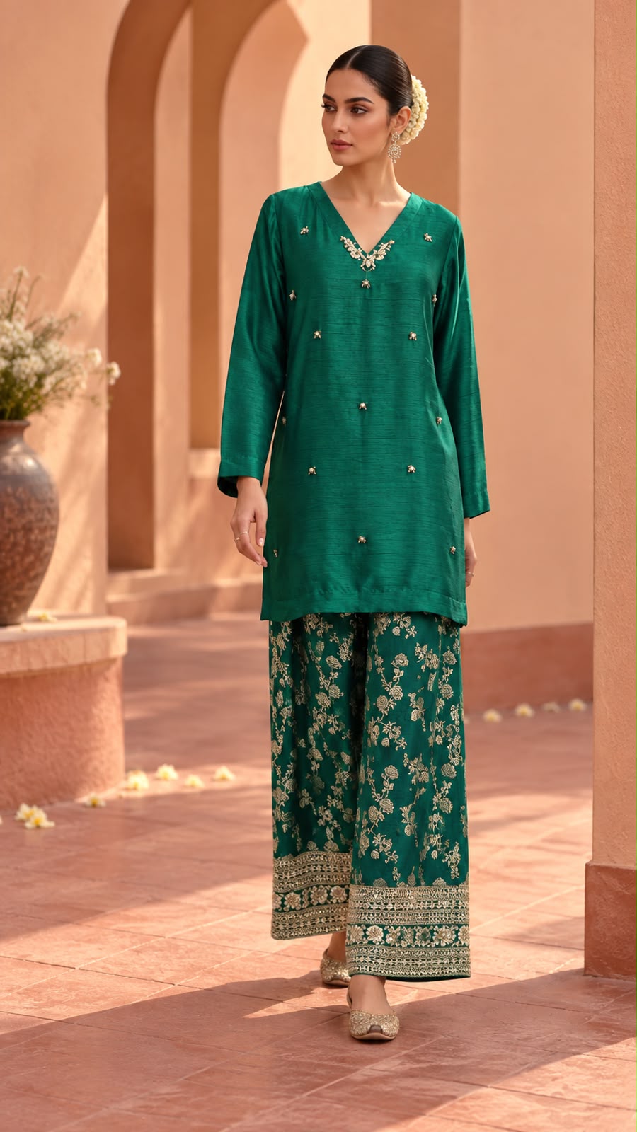 Emerald Embellished Coord Set