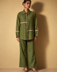 Green Block-Printed Co-ord Set