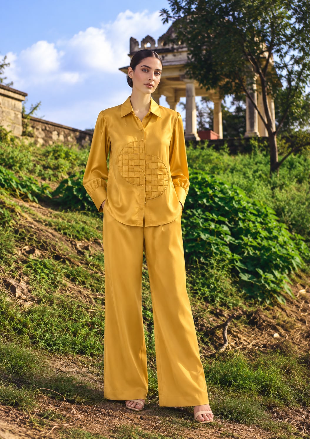 Yellow Interlaced Circle Coord Set