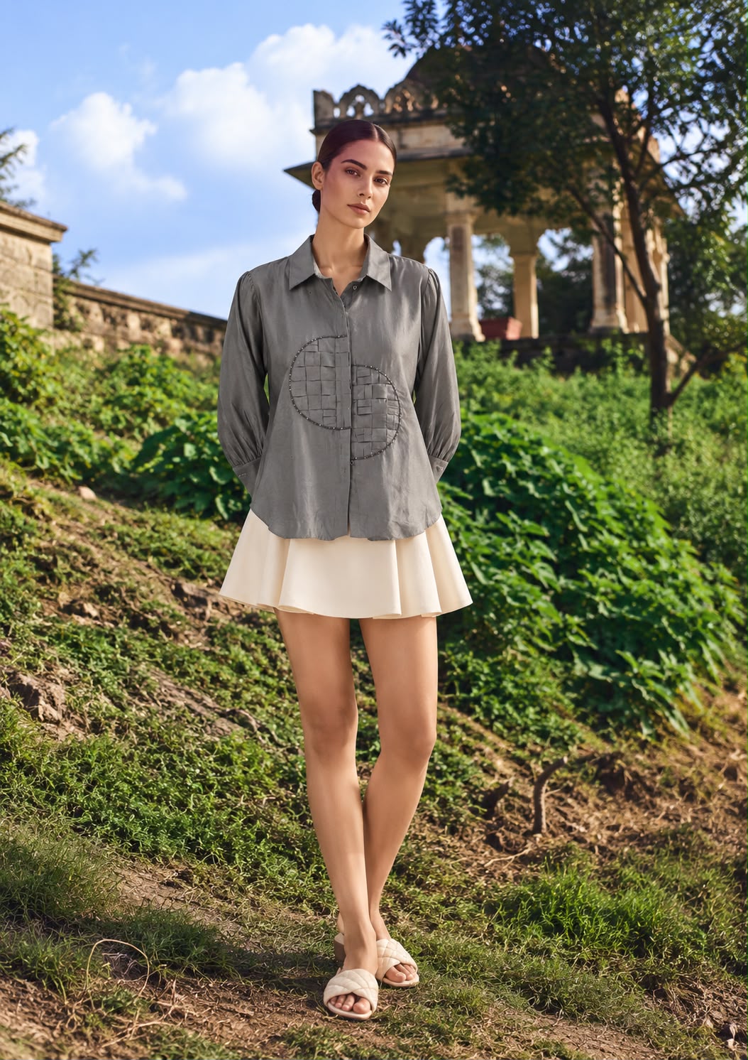 Blue Interlaced Circle Shirt
