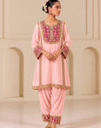 Powder Pink Short Kurta Set