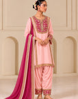 Powder Pink Short Kurta Set