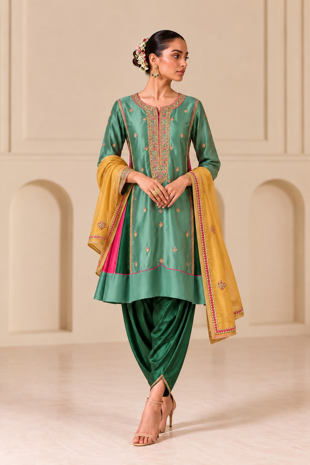 Multicolour Kurta Set