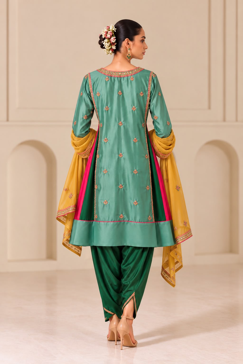 Multicolour Kurta Set