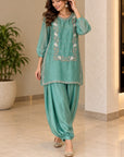 Mint Blue Short Kurta Set