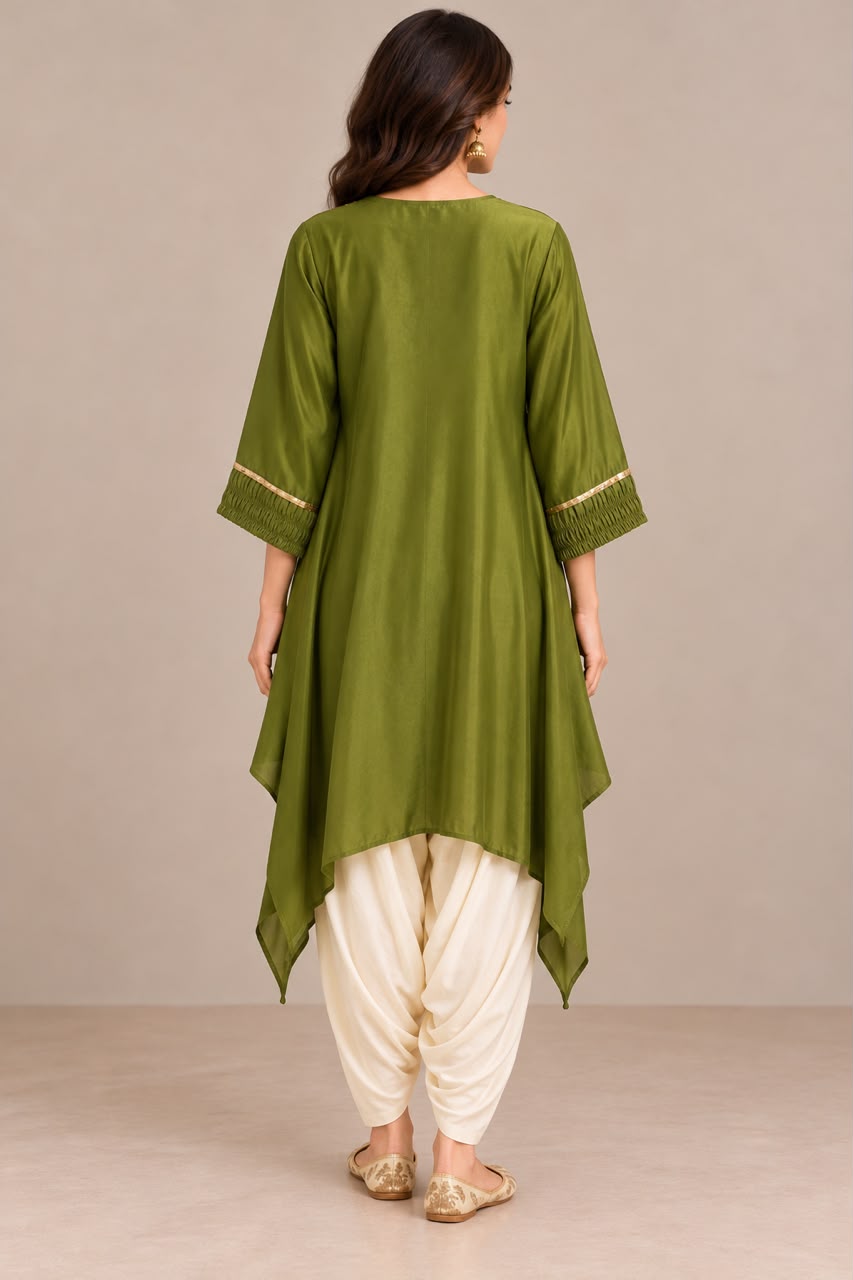 Olive Green Cape Set