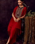 Red Kaftan With Dhoti