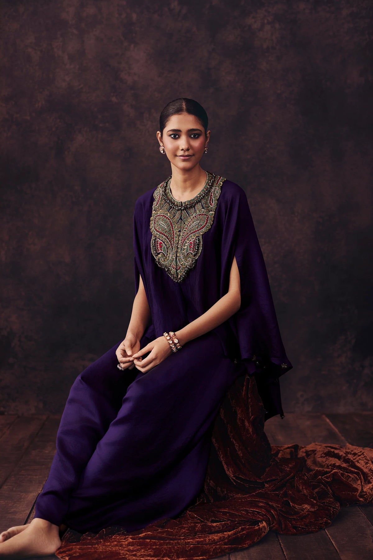 Purple Kaftan Set