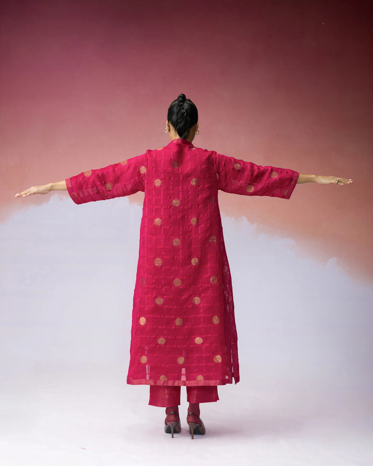 Ananyata Lunar Matrix Bandhgala Kurta With Slip