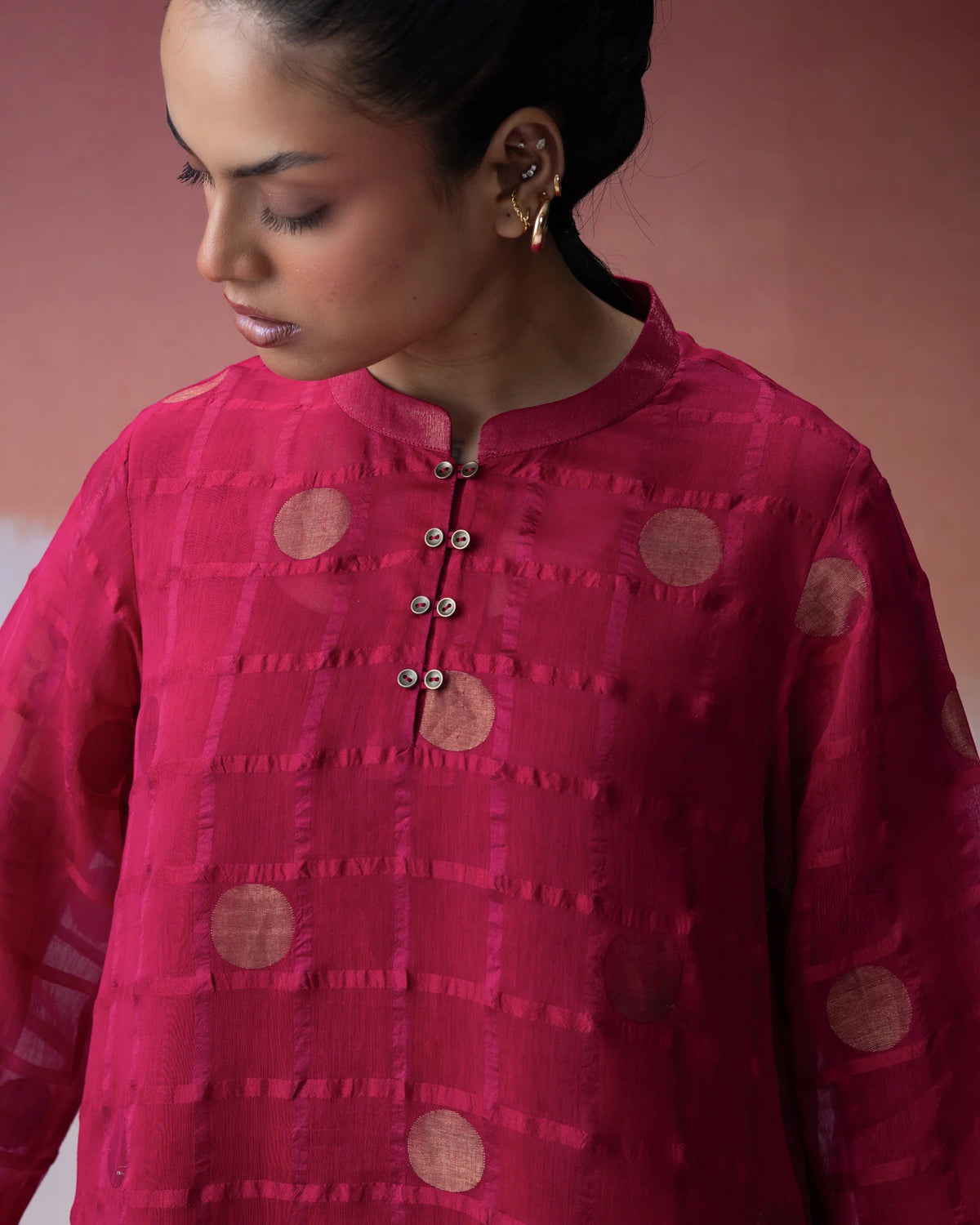 Ananyata Lunar Matrix Bandhgala Kurta With Slip