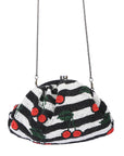 White And Black Beaded Handcrafted Potli Clutch