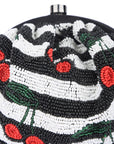 White And Black Beaded Handcrafted Potli Clutch