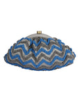 Blue And Grey Beaded Handcrafted Potli Clutch