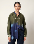 Chanderi Shibori Polka Shirt