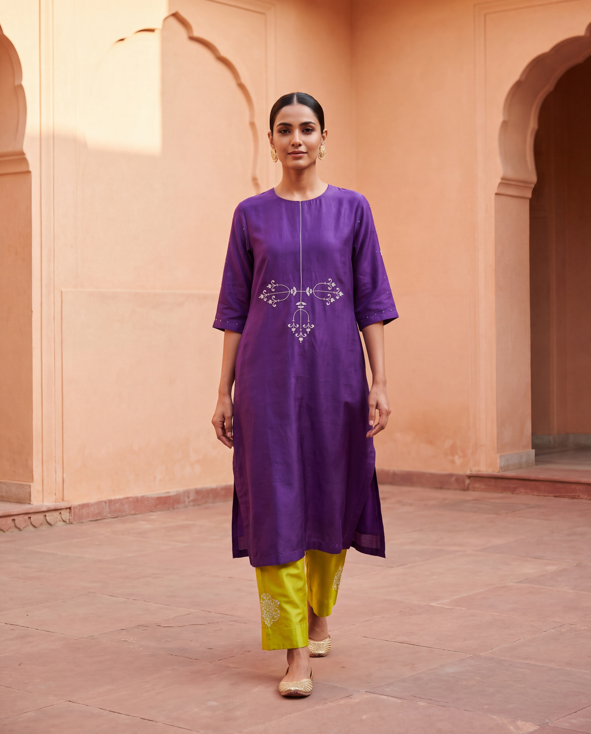 Purple Kurta Set