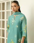 Aqua Applique Kurta Set