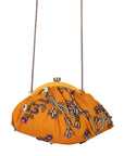 Yellow Beaded Embroidered Potli Clutch