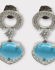 Blue and White Studded Necklace Set