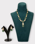 Emerald Stone Necklace Set